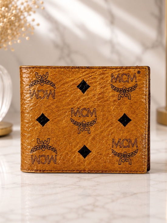 MCM Other - MCM Visetos Cognac Bifold Wallet | Men’s Leather Wallet | Vintage